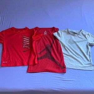 Nike Kids Red and Light Gray T-Shirts Trio